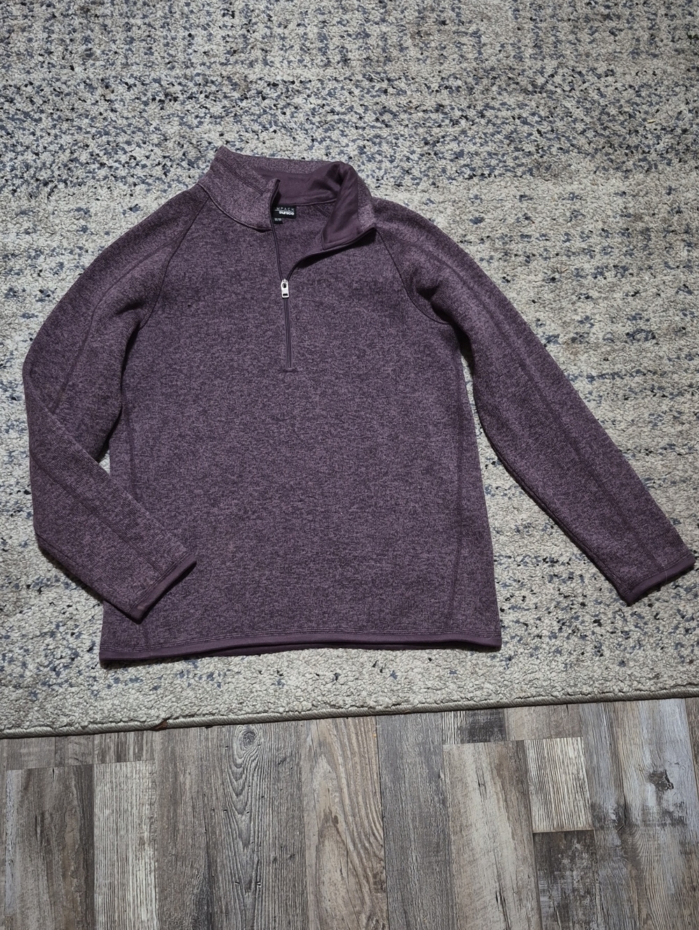 Sunice Plum Heather Quarter-Zip Turtleneck Sweater